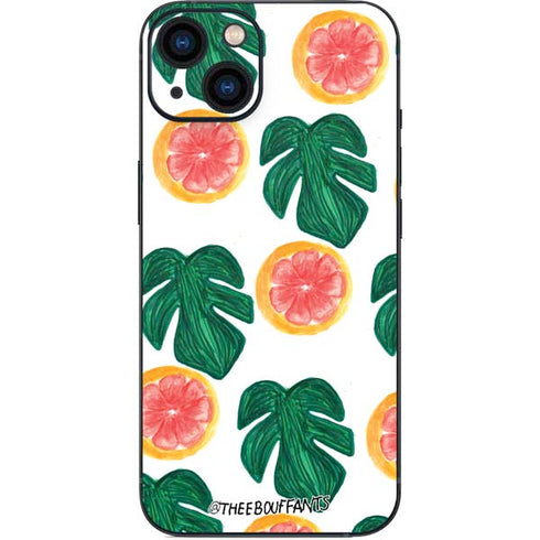 Bouffants and Broken Hearts Tropical Leaves and Citrus iPhone 14 Plus Skin
